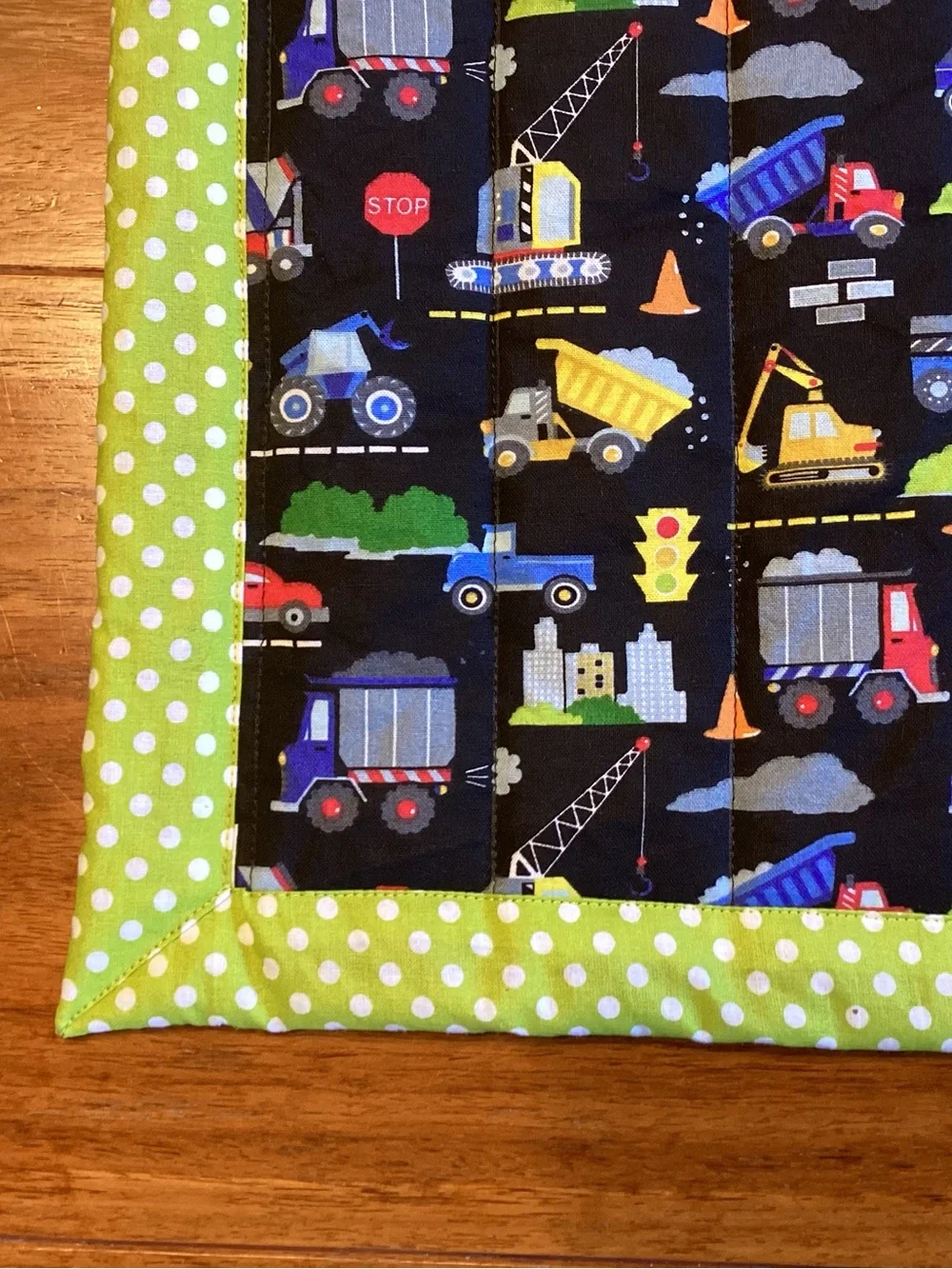 Kids Construction Vehicles Placemat and Napkin Set